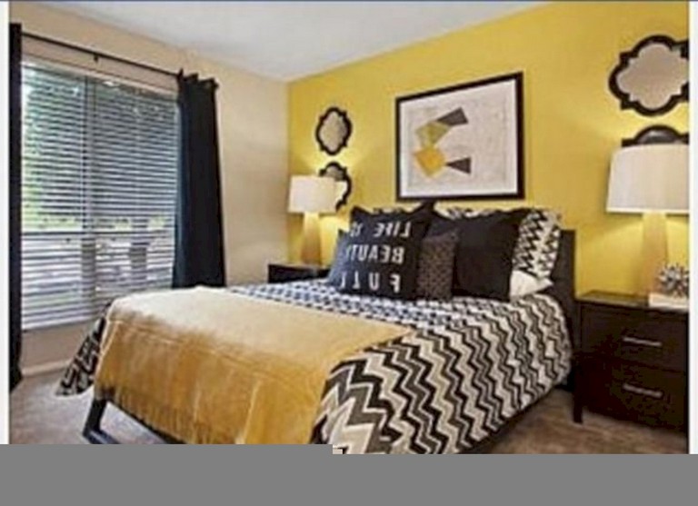 New Grey Yellow Bedroom Decorating Ideas with Best Design