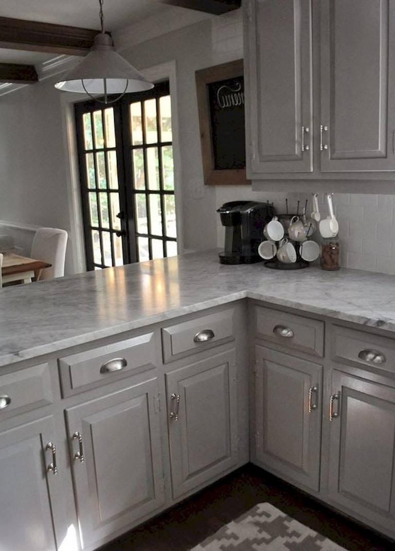 38+ Beautiful Farmhouse Gray Kitchen Cabinet Ideas - Page ...