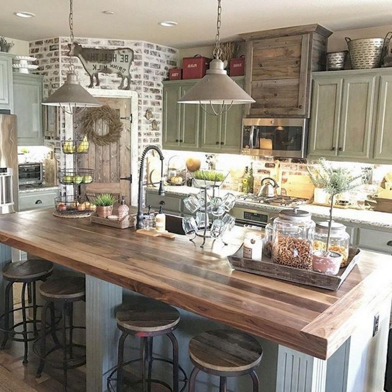 58+ Beautiful French Country Style Kitchen Decor Ideas ...