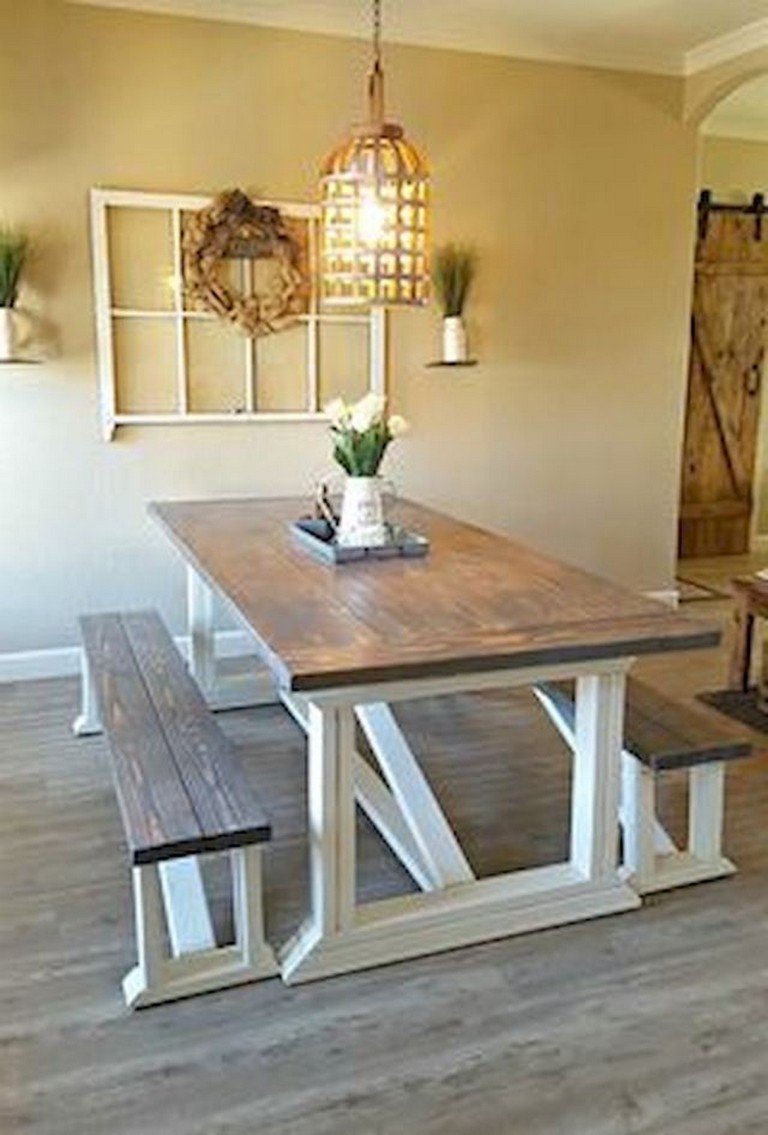 60+ Beautiful Farmhouse Dining Room Table and Decorating