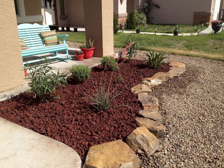 63+ Beautiful Front Yard Rock Garden Landscaping Ideas - Page 52 of 64