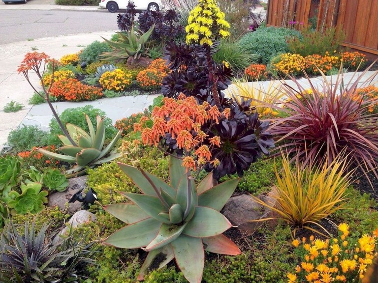 72 Beauty Front Yard Rock Garden Landscaping Ideas