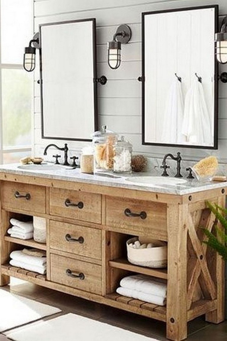 73+ Marvelous Modern Farmhouse Style Bathroom Remodel Decor Ideas ...