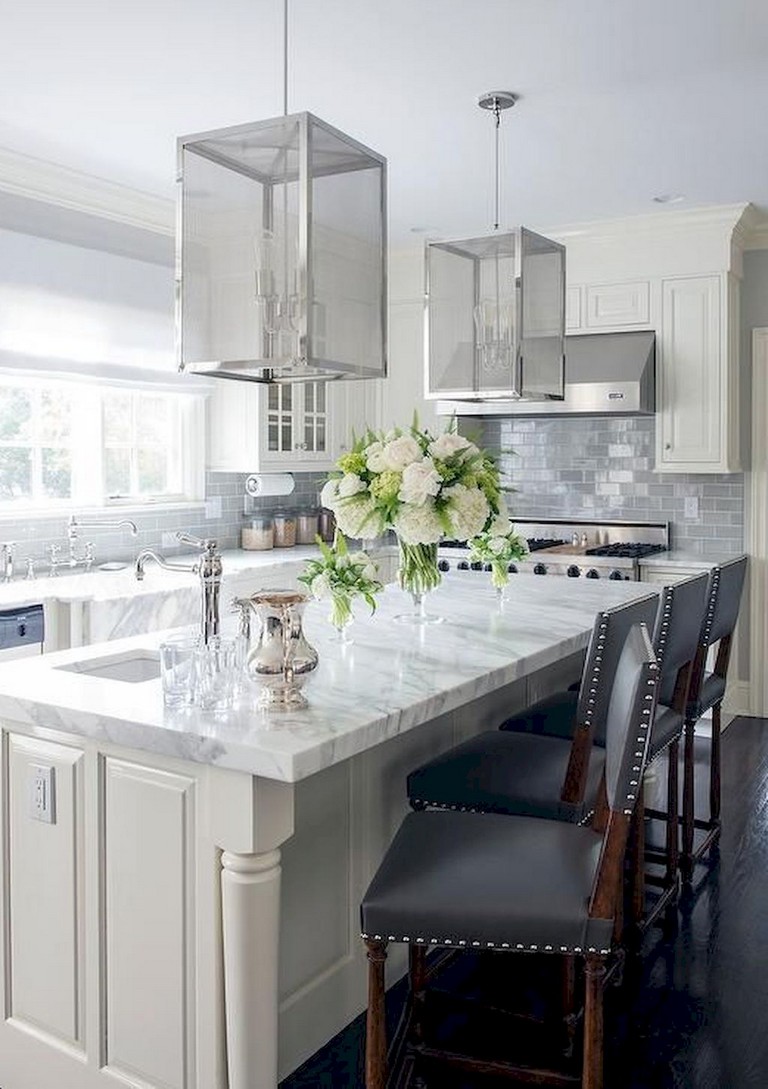 92 Beauty White Kitchen Cabinet Design Ideas - Page 58 of 91