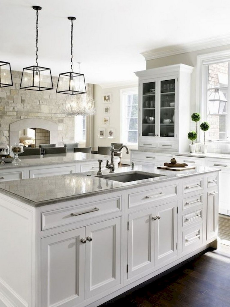 92 Beauty White Kitchen Cabinet Design Ideas - Page 67 of 91