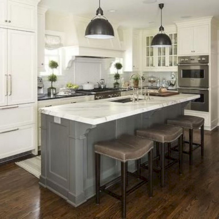 41+ Comfy White Kitchen Dark Floors Ideas