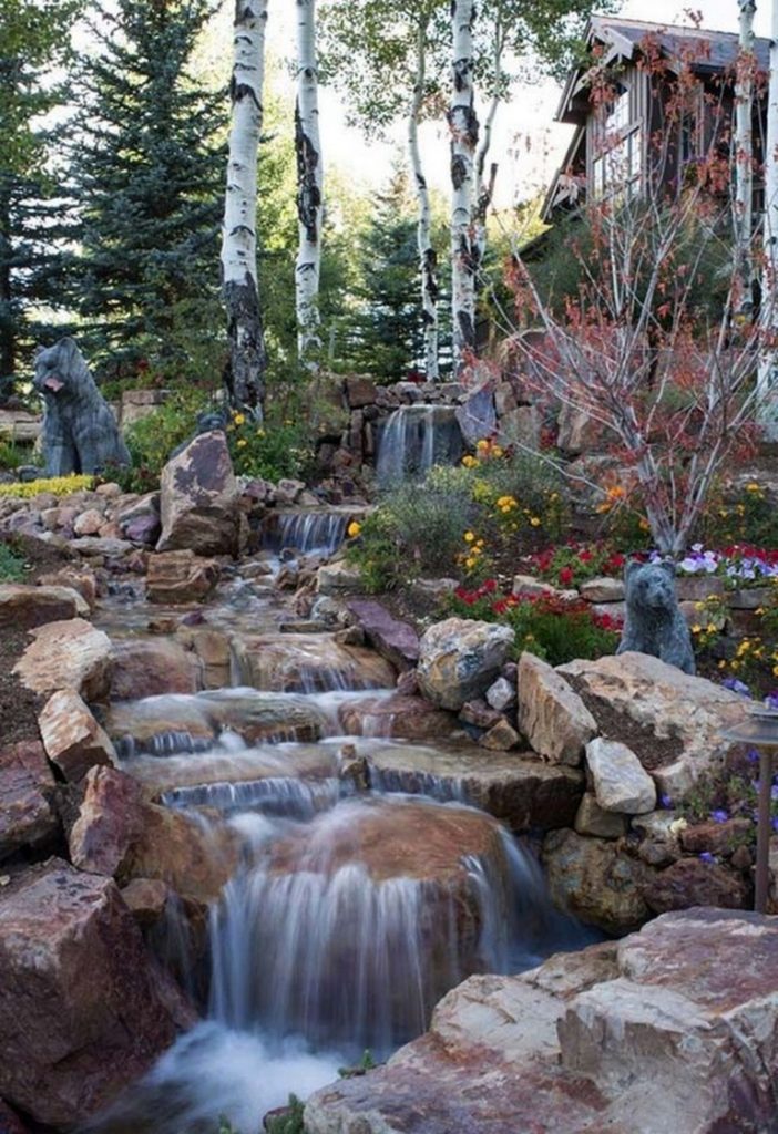 backyard waterfall