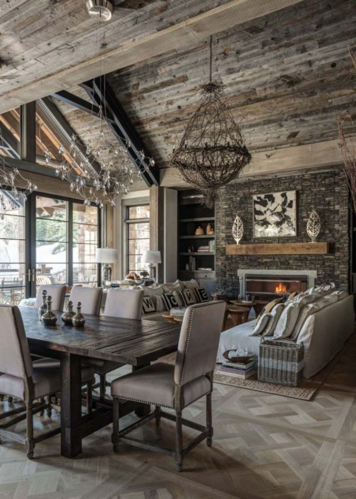 44+ Stunning Rustic Mountain Farmhouse Decorating Ideas - Page 14 of 46