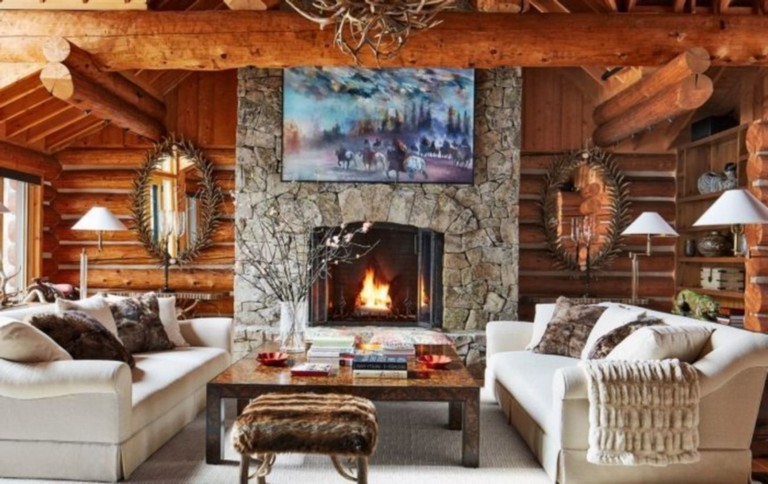 44+ Stunning Rustic Mountain Farmhouse Decorating Ideas - Page 30 of 46