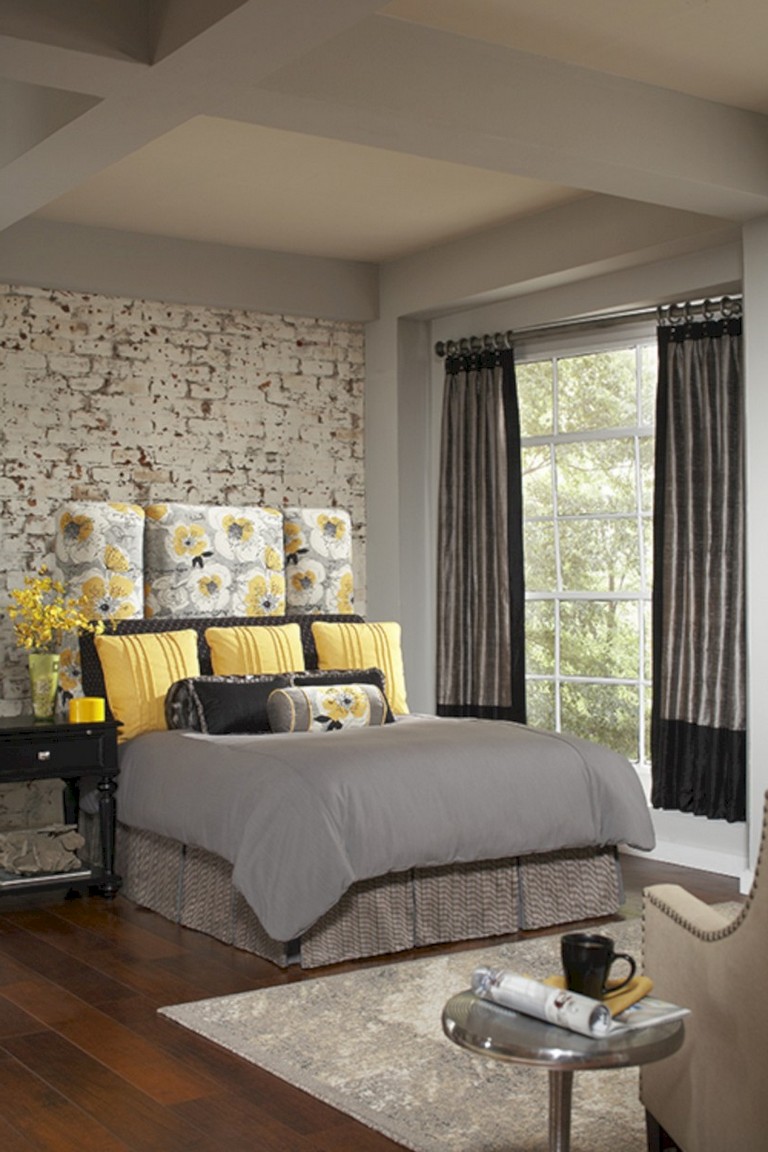 Creative Yellow White And Grey Bedroom Ideas with Best Design